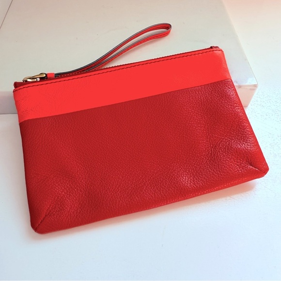 NWOT Fossil Keely Colorblock Leather Wristlet - Picture 2 of 6